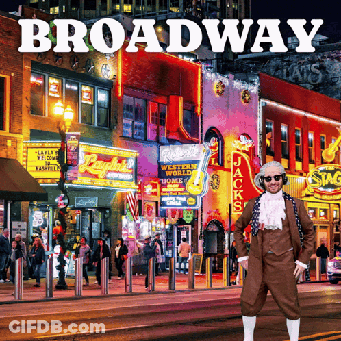 Broadway Poster Man In Costume GIF