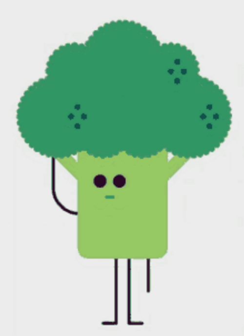 Broccoli Eating Florets GIF