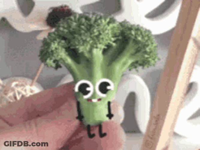 Broccoli Hair Cut GIF