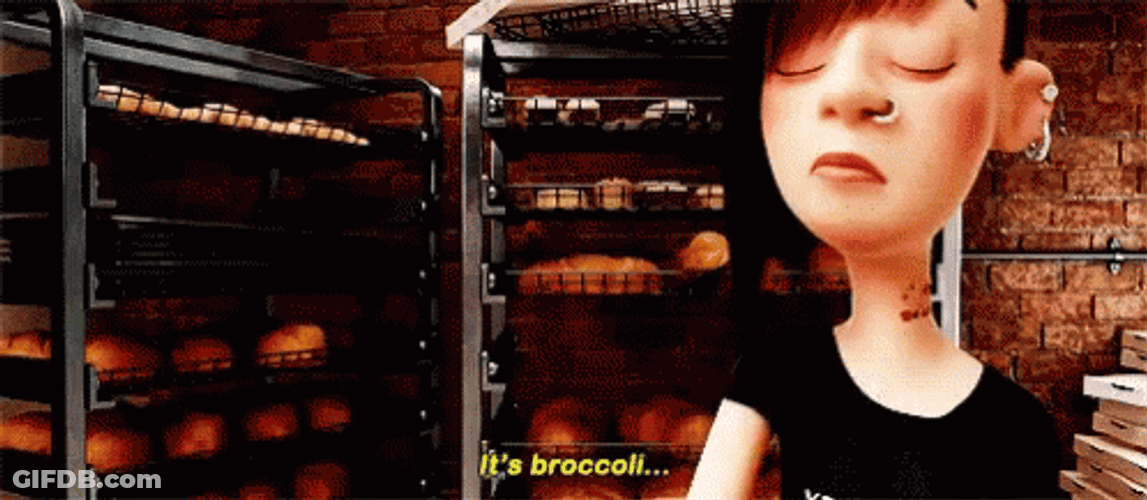 Broccoli Pizza Serving GIF