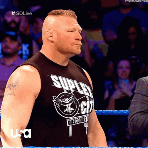 Brock Lesnar Smiling Reaction GIF