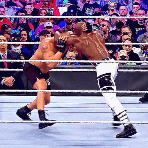 Brock Lesnar Vs Bobby Lashley Suplex GIF