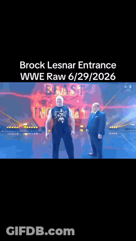 Brock Lesnar WWE Raw Entrance 6/29/2026 GIF