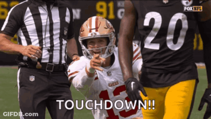 Brock Purdy Touchdown GIF
