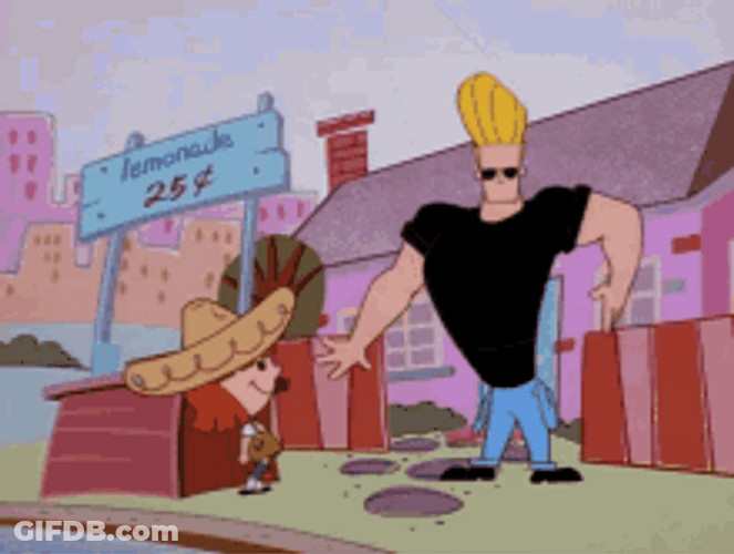 Broke Johnny Bravo Poor Cartoon Stupid People GIF