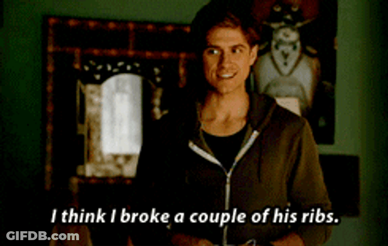 Broke Ribs Aaron Tveit GIF