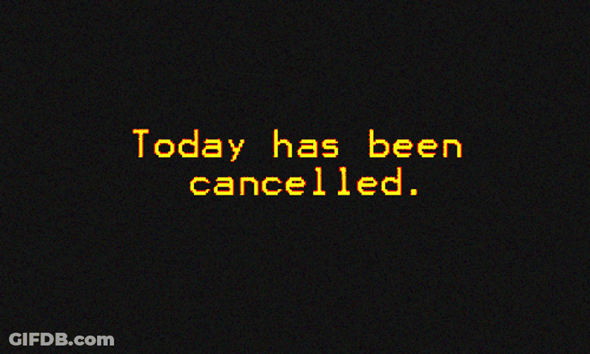 Broken Animated Calligraphy Cancelled GIF