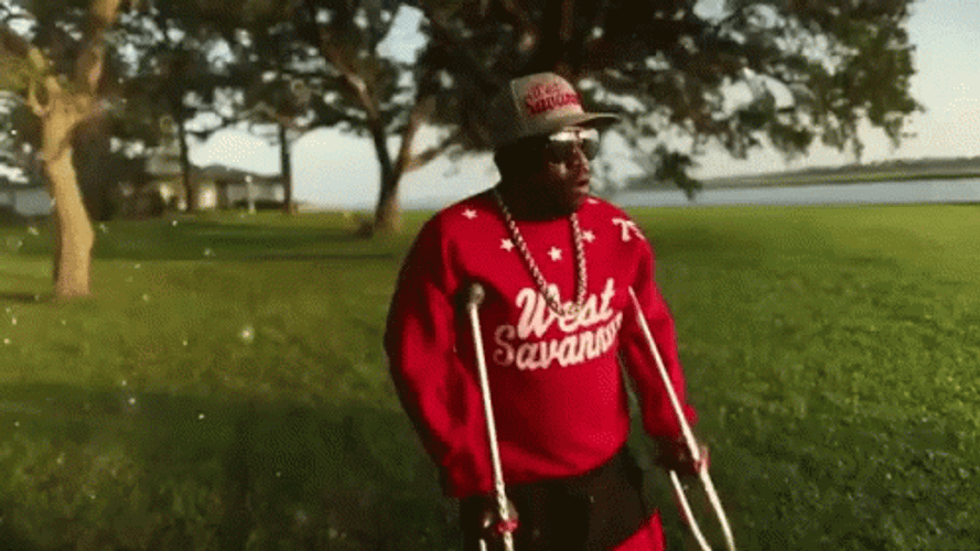 Broken Ankles Crutch GIF