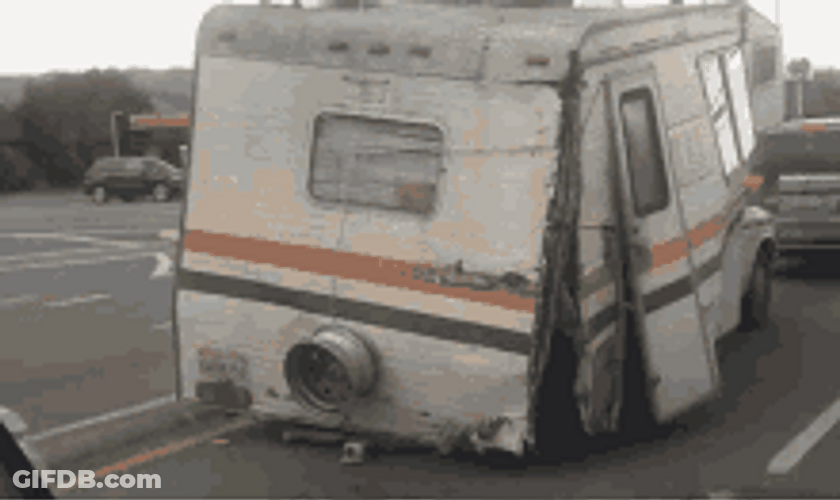 Broken Camper Vehicle GIF