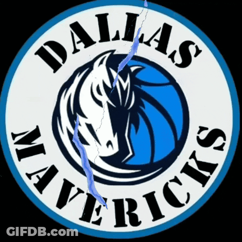 Broken Dallas Mavericks Logo With Crack GIF