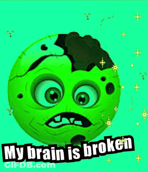 Broken Emoji Brain Blast GIF