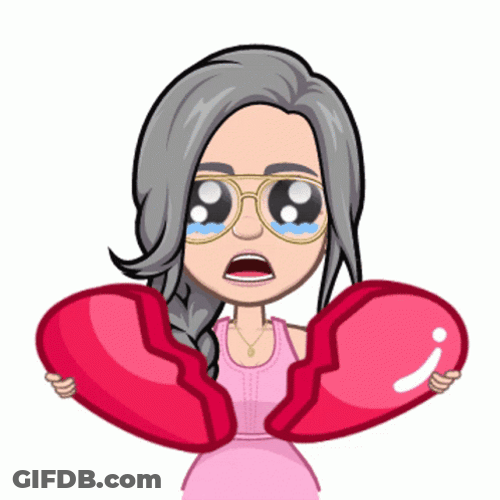 Broken Heart Blonde Memoji Crying GIF