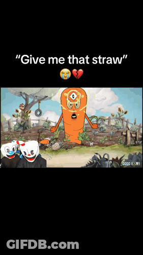 Broken Heart Cartoon Give Me That Straw GIF