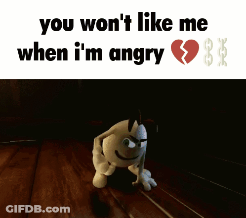 Broken Heart Cartoon Saying You Wont Like Me When Angry GIF