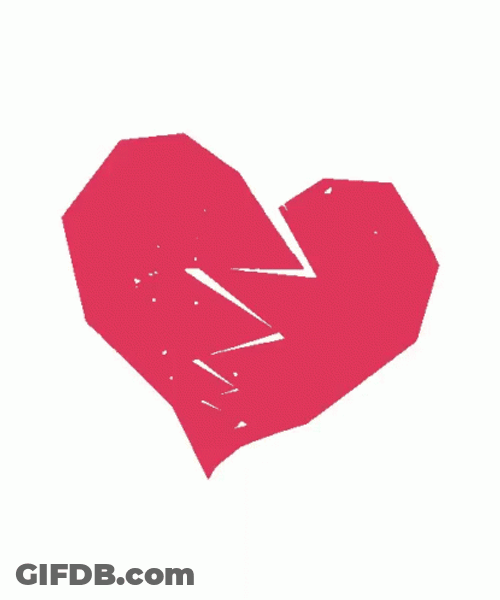 Broken Heart Falling Shatter GIF