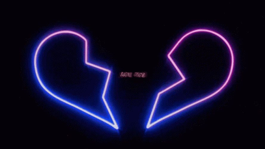 Broken Heart Neon Aesthetic GIF