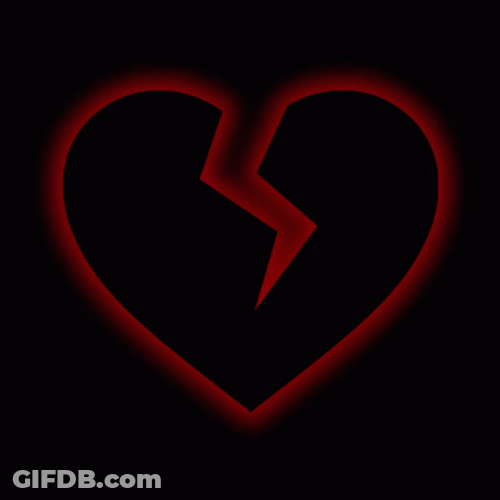 Broken Heart Neon Sign GIF