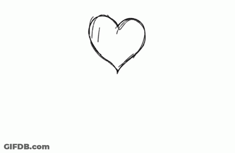 Broken Heart Shattering Sketch GIF