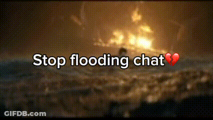 Broken Heart Stop Flooding Chat GIF