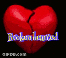 Broken Hearted Red Heart GIF