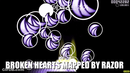 Broken Hearts Mapped By Razor GIF