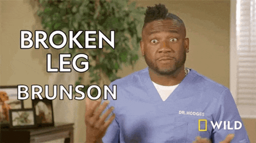 Broken Leg Dr Vernard Hodges GIF