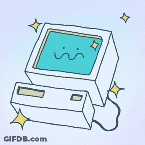 Broken Old Sparkling Computer GIF