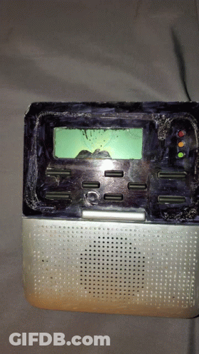 Broken Radio With Green Screen And Buttons GIF