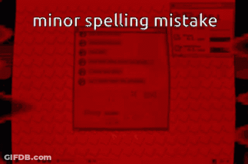 Broken Screen With Minor Spelling Mistake GIF