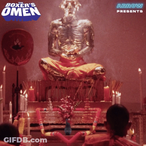 Broken Statue Of Buddha Scared People GIF