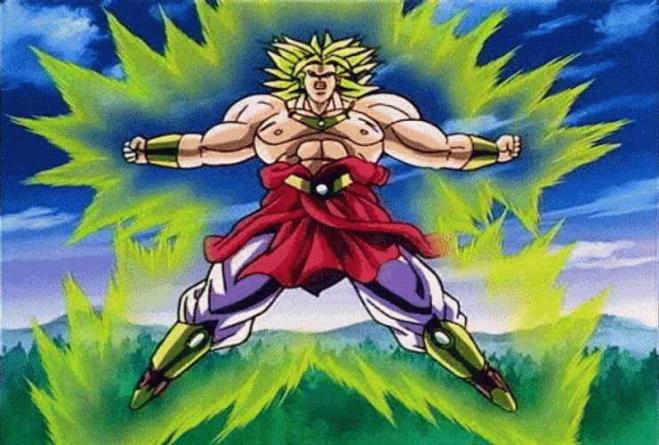 Broly As Super Saiyan God GIF