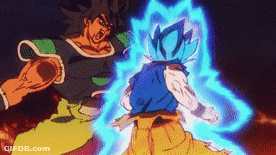 Broly Vs Blue Goku GIF