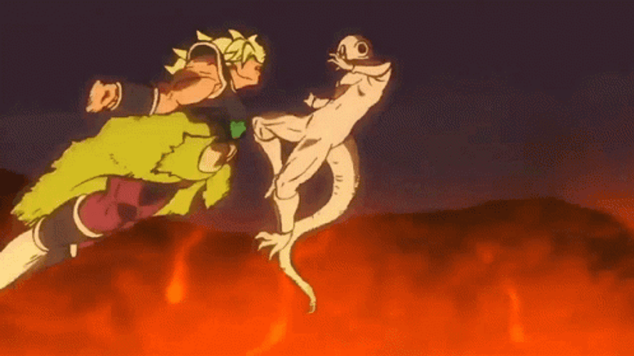 Broly Vs Frieza Air Fight GIF