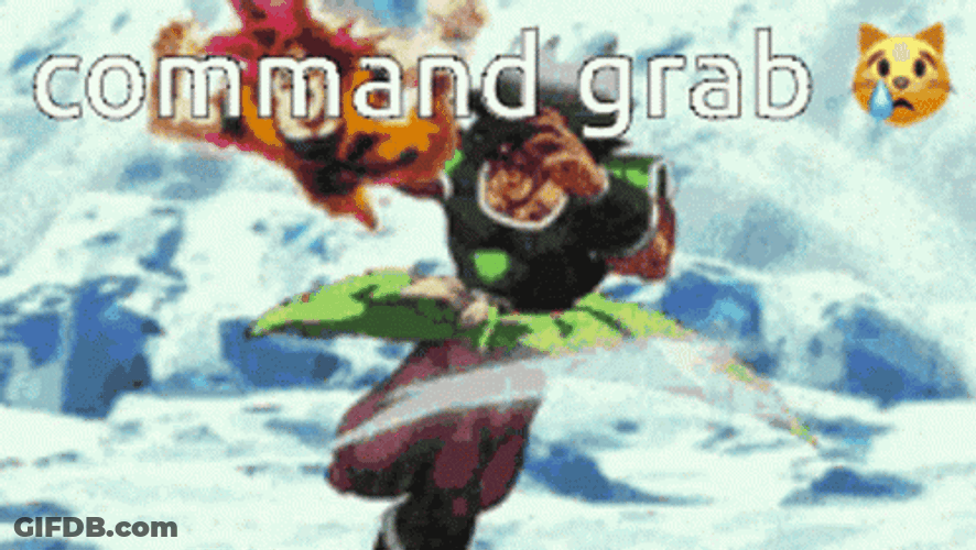 Broly Vs Goku Command Grab GIF