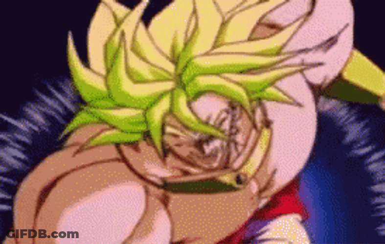 Broly Vs Goku Dodging Attack GIF