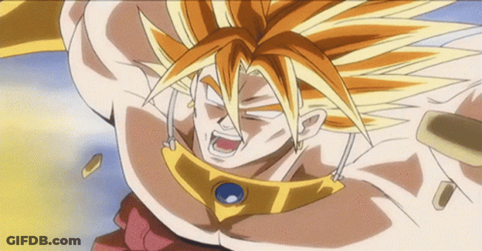 Broly Vs Goku Punch Explosion GIF