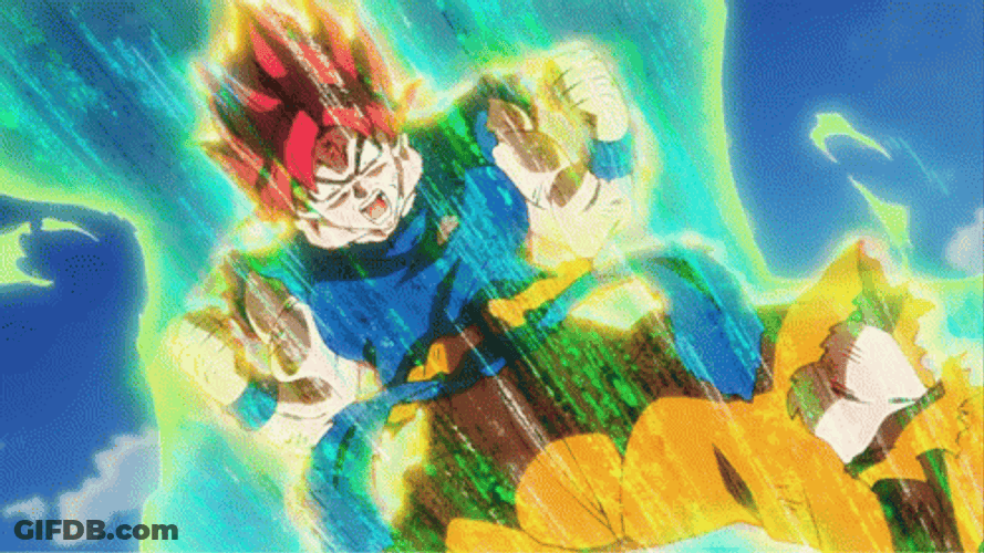 Broly Vs Goku Rage Charge GIF