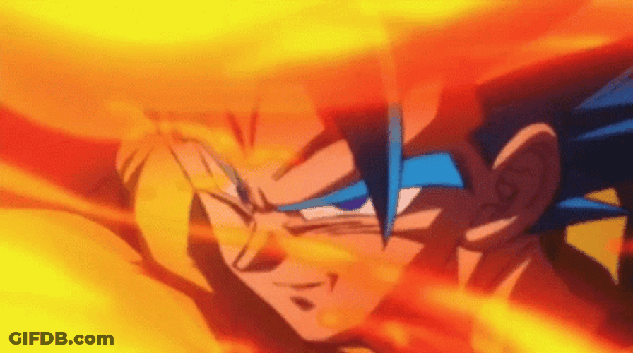 Broly Vs Goku Spinning Kick GIF