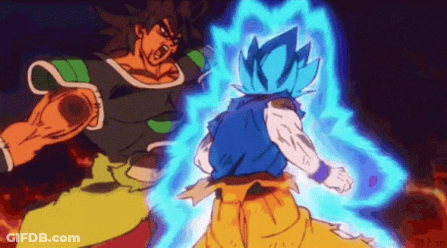 Broly Vs Goku Super Punch GIF