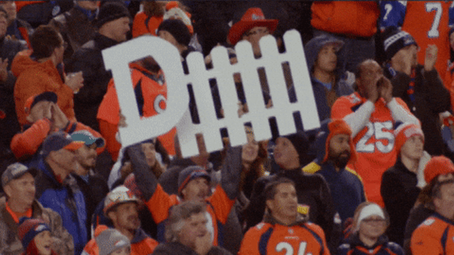 Broncos Cheers For Letter D GIF