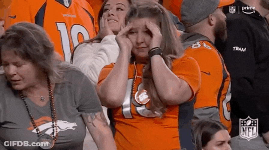 Broncos Fan In Sadness GIF