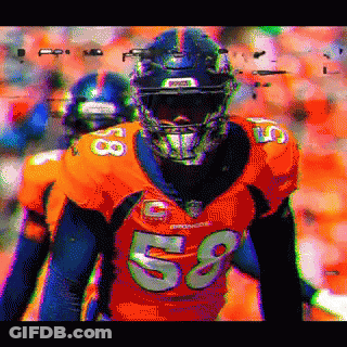 Broncos Football Player Number 58 Pixel Art GIF