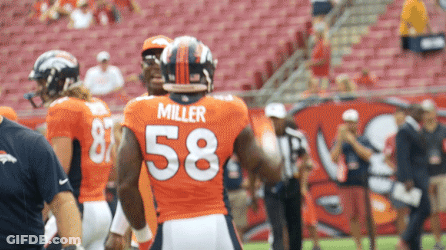 Broncos Miller Gets Ecstatic GIF