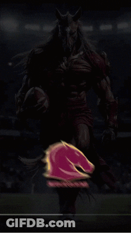 Broncos Poster Horse Holding Football GIF