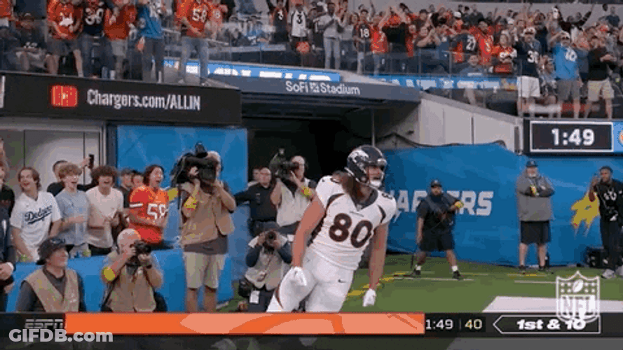 Broncos Team Chest Bump GIF