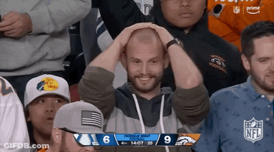 Broncos Team Fans Gets Nervous GIF