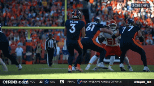 Broncos Vs Chiefs Football Game On CBS GIF