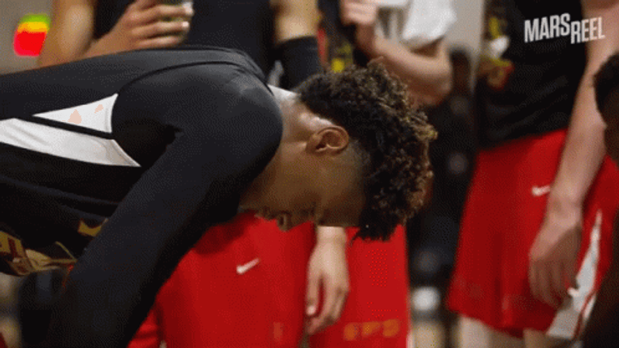 Bronny James Bent Down Contemplating GIF