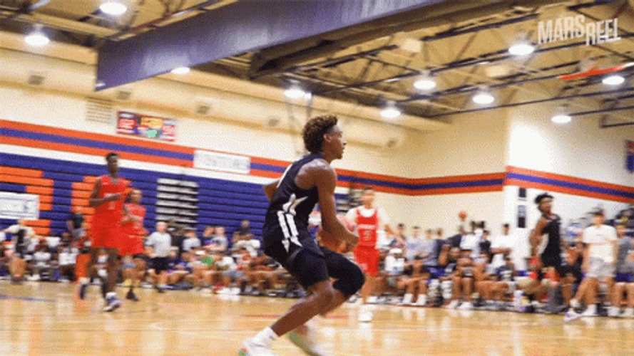 Bronny James High Flying Slam Dunk GIF