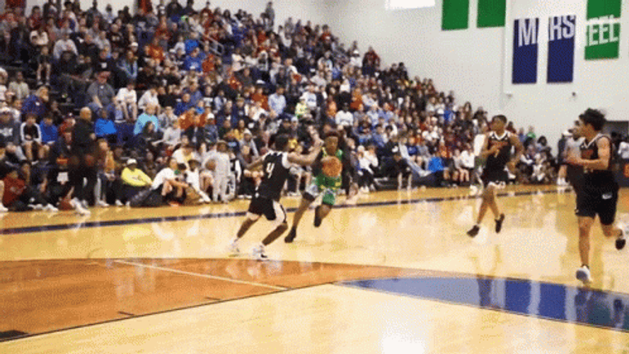Bronny James Turn Around Shot GIF